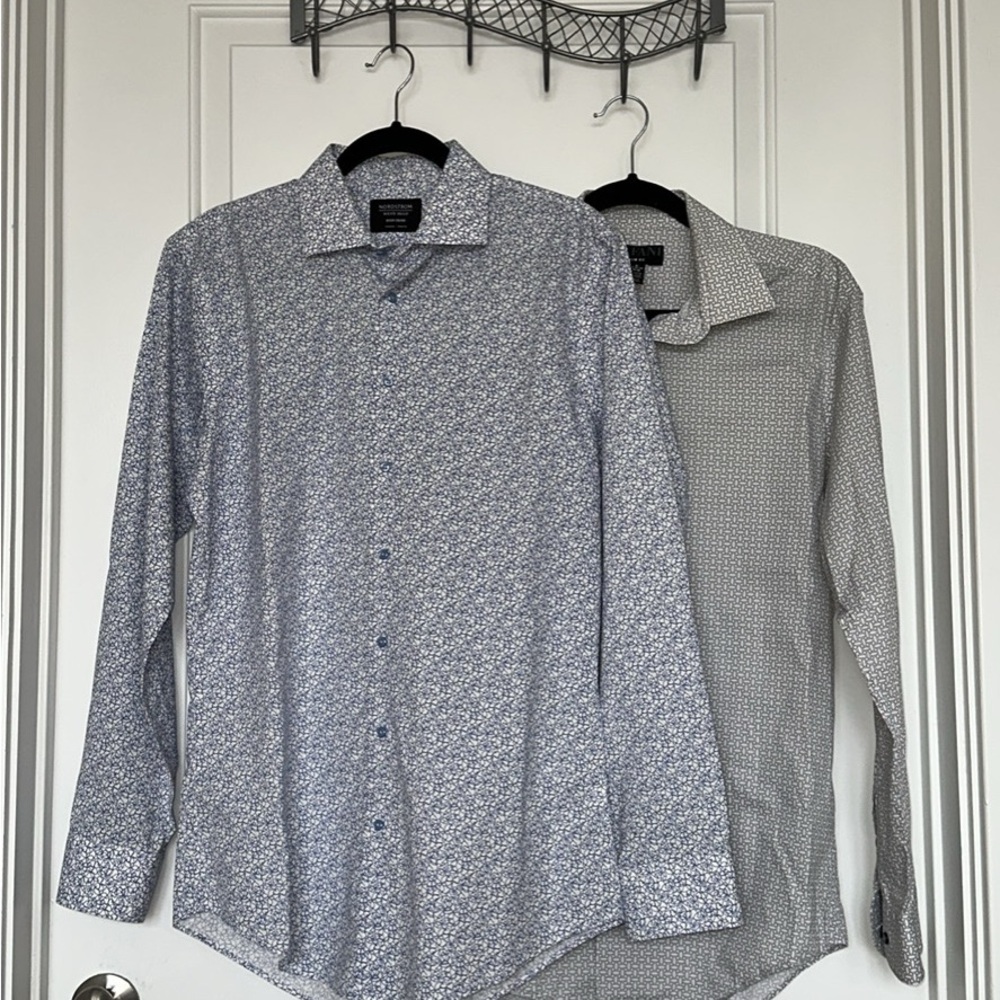 Nordstrom Blue and Gray Dress Shirts Formal Wear